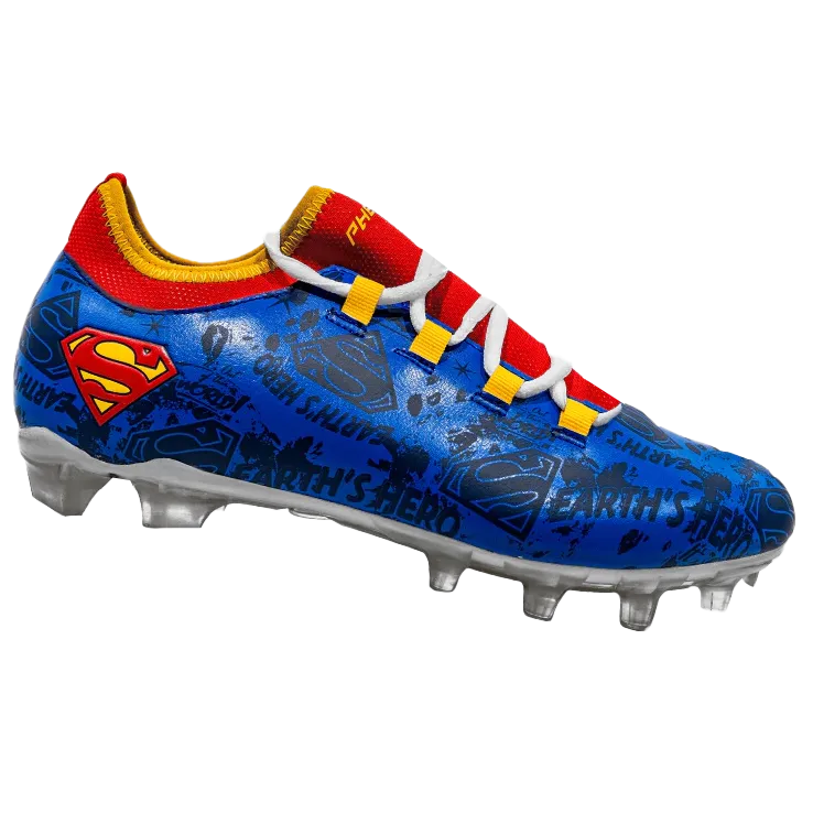 Superman Youth Football Cleats - Velocity 2.0 by Phenom Elite