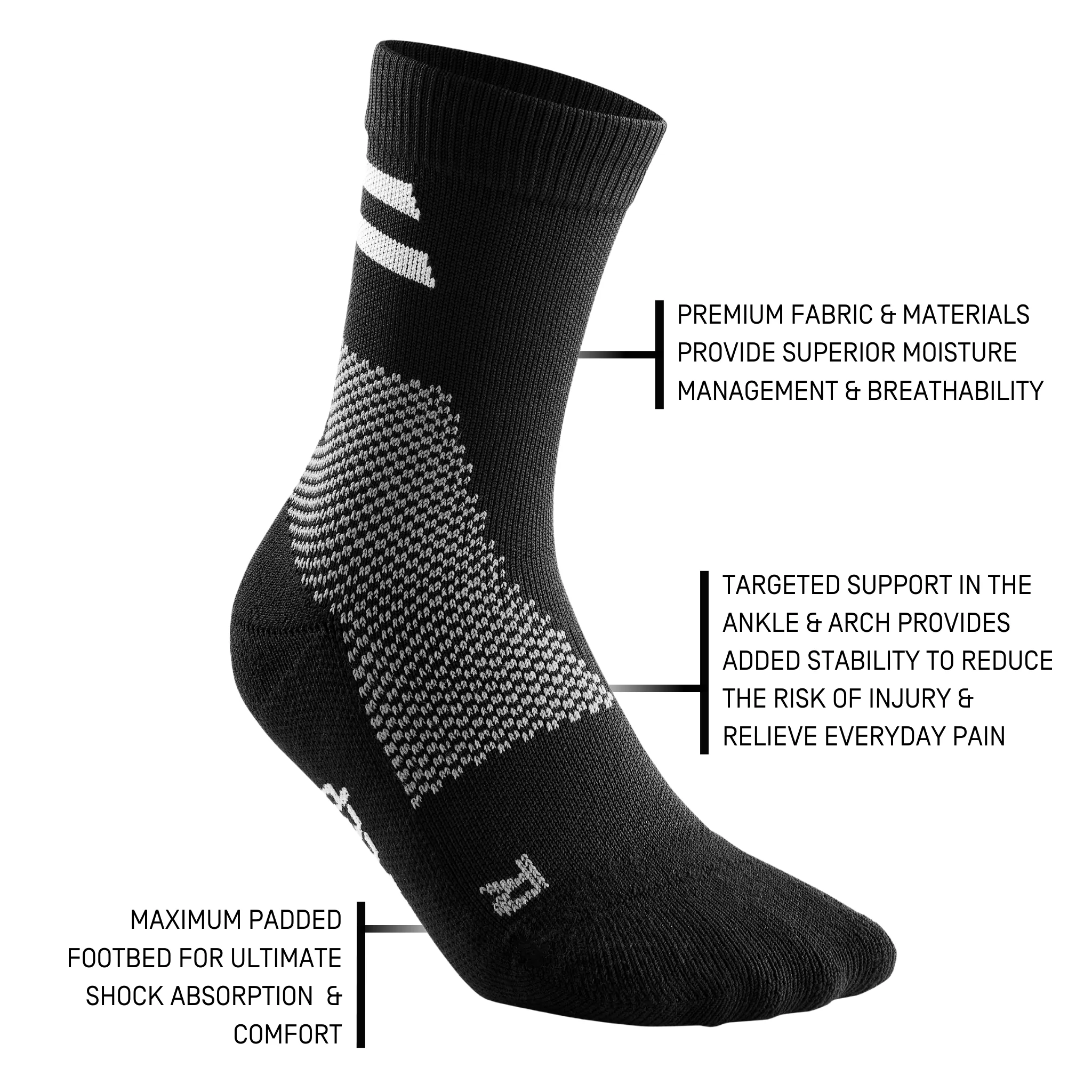 Training Mid Cut Compression Socks, Women