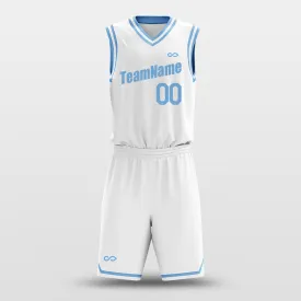 White Blue - Custom Basketball Jersey Design for Team