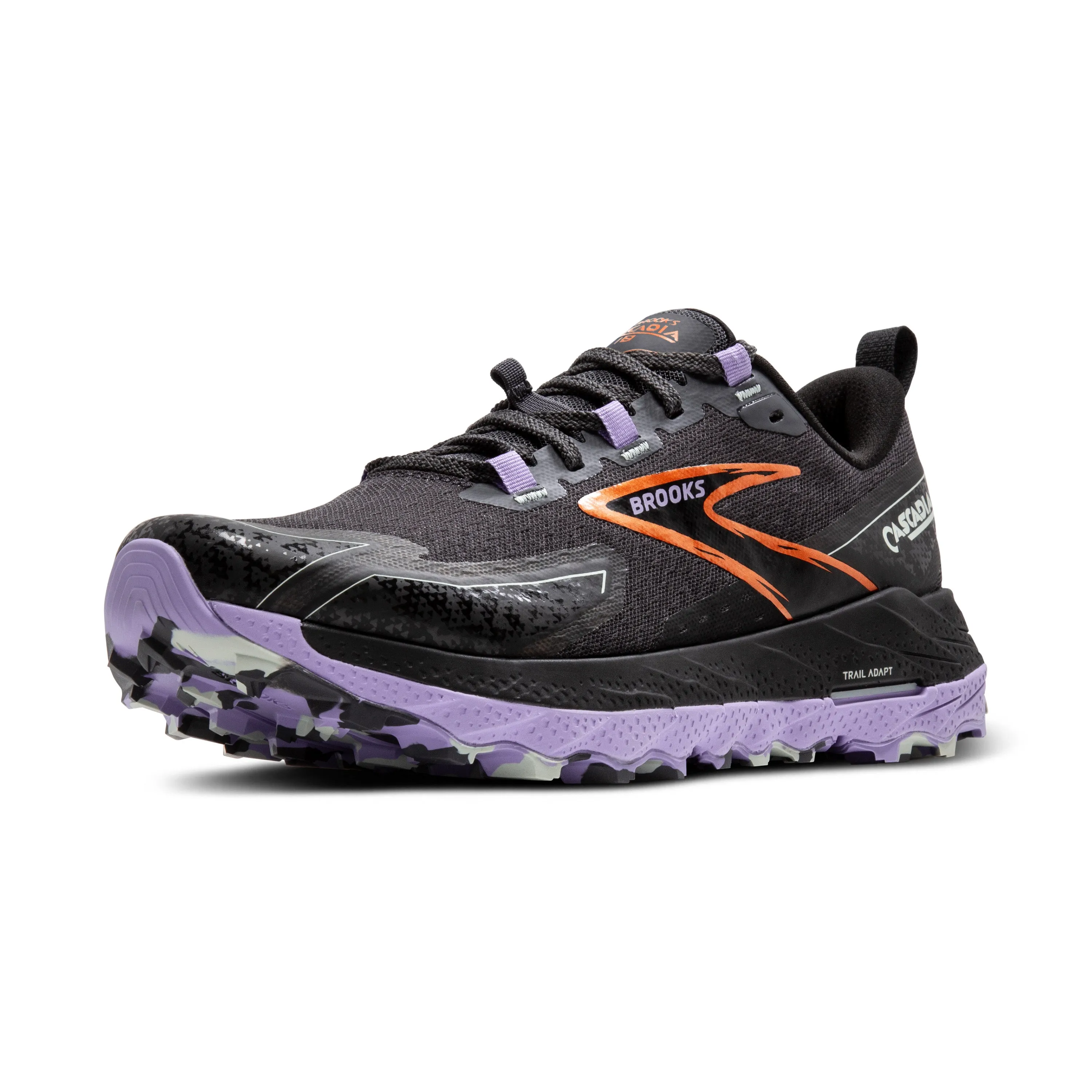 Women's Brooks Cascadia 18 Color: Ebony/Lav/Copper (WIDE WIDTH)