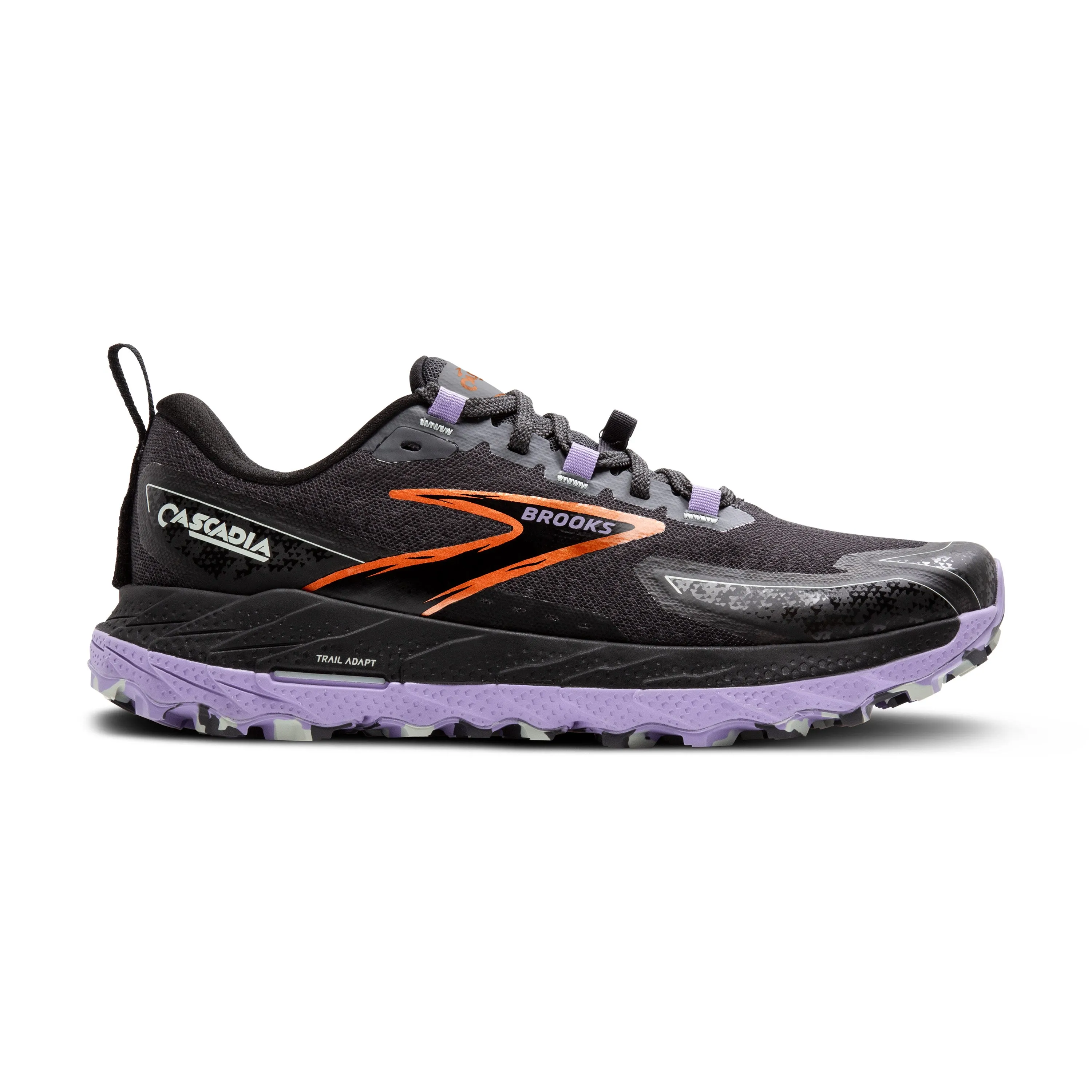 Women's Brooks Cascadia 18 Color: Ebony/Lav/Copper (WIDE WIDTH)