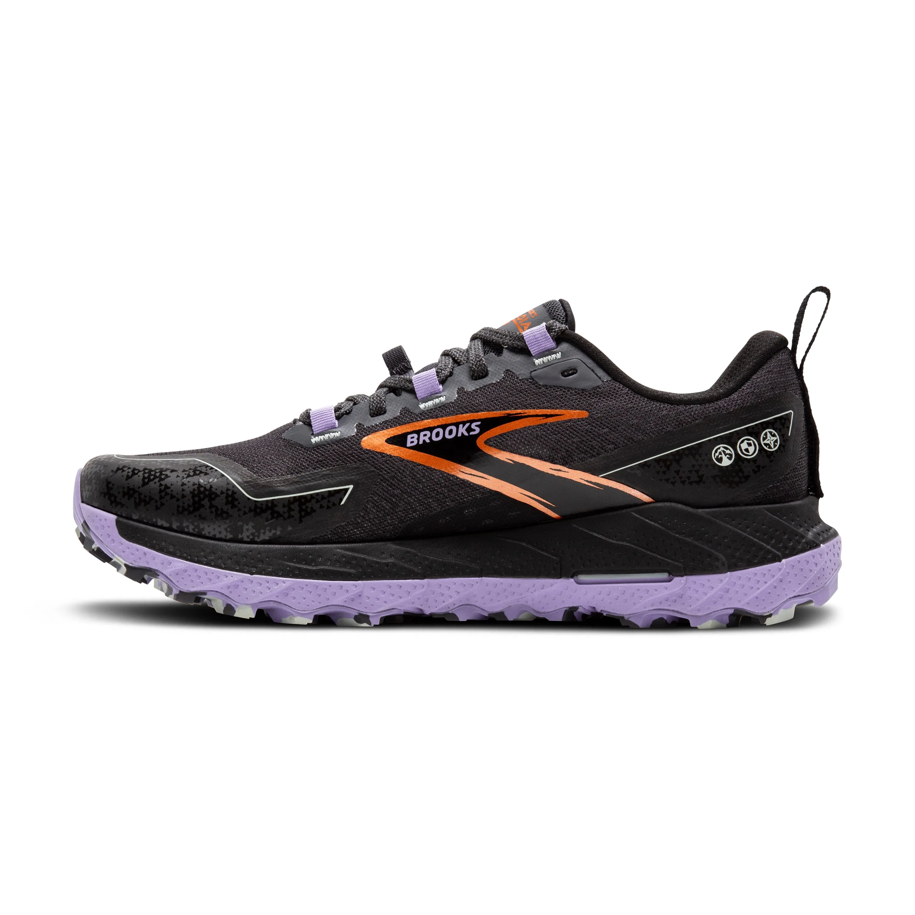 Women's Brooks Cascadia 18 Color: Ebony/Lav/Copper (WIDE WIDTH)