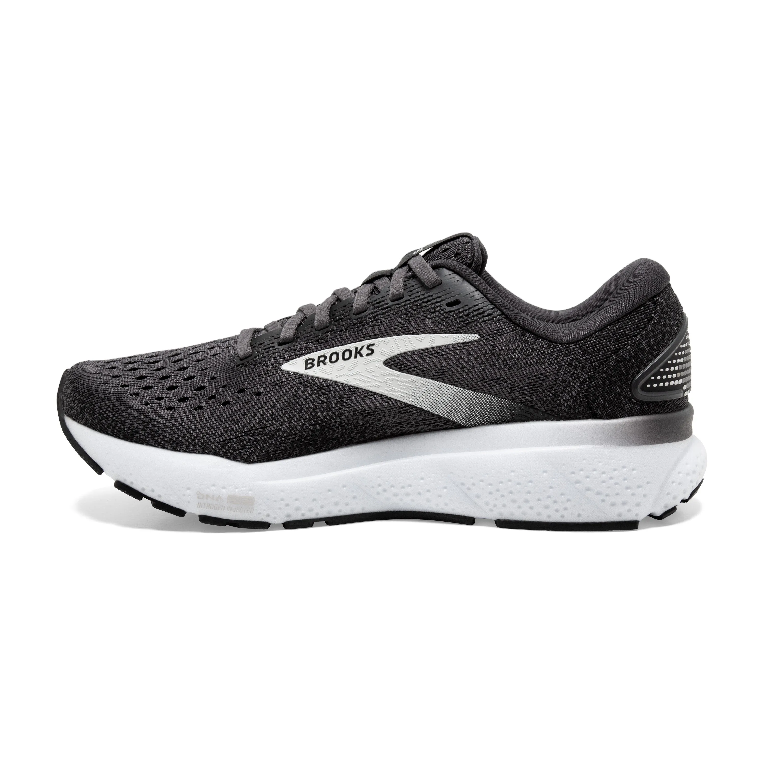 Women's Brooks Ghost 16 Color: Black / Grey / White