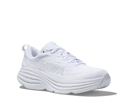 Women's Hoka Bondi 8 Color: White/White (WIDE WIDTH)