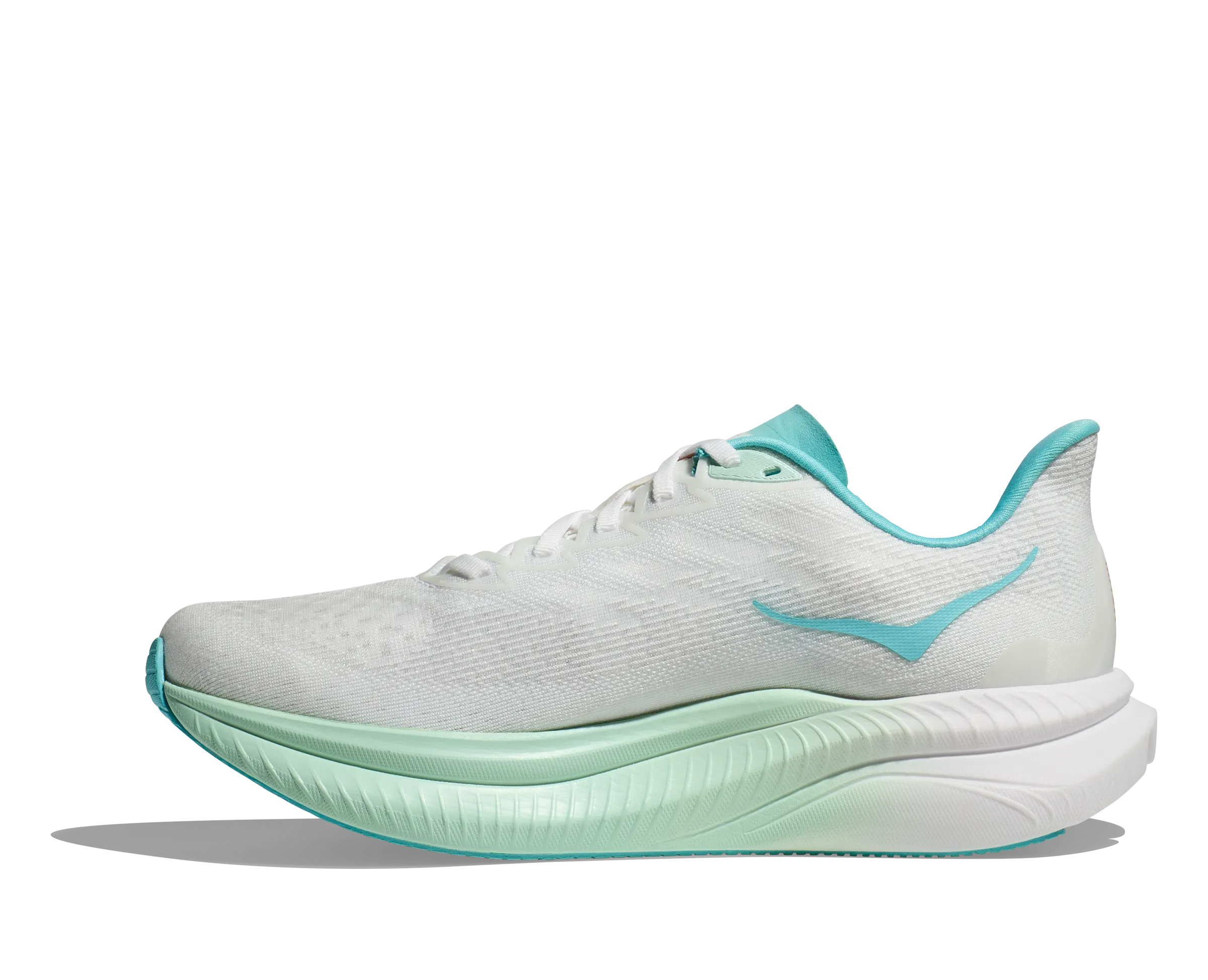 Women's Hoka Mach 6 Color: Frost / Rose Gold